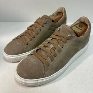EUC Brunello Cucinelli Beige Tan Brushed Suede Sneakers Made in Italy 42 US 9